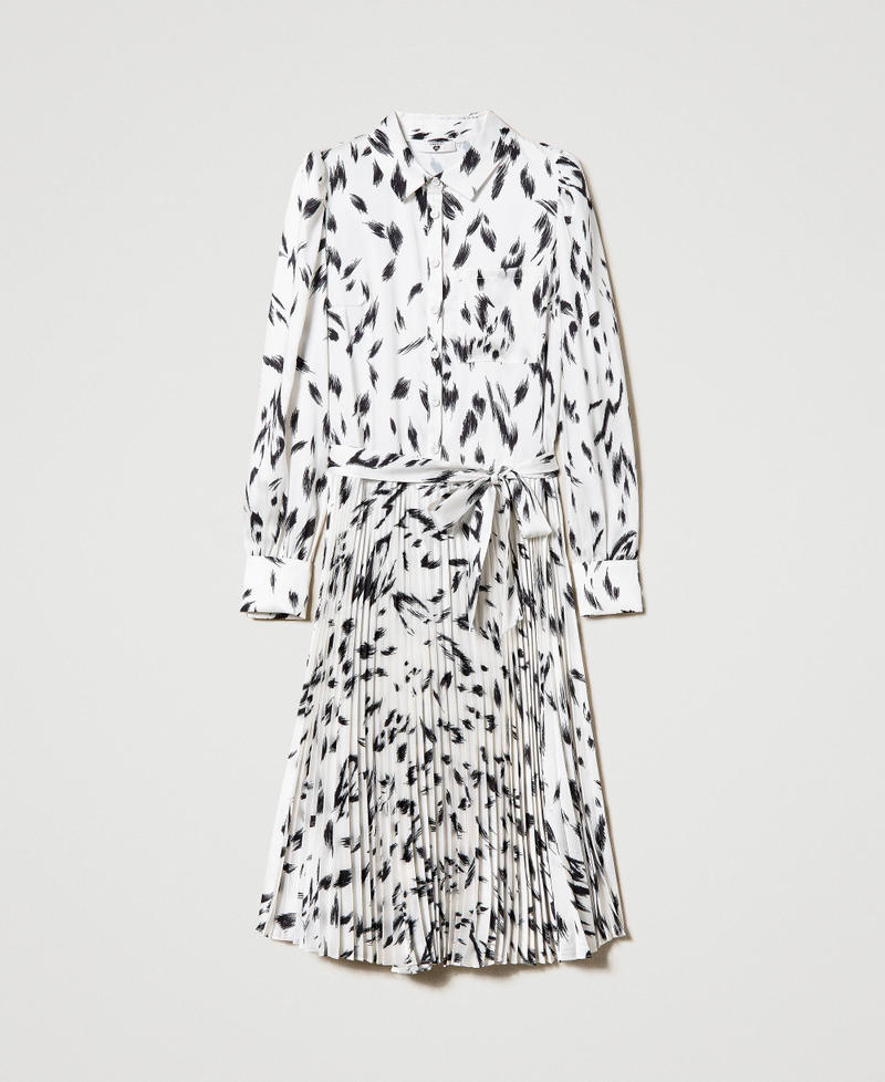 Robe mi-longue imprim&eacute;e