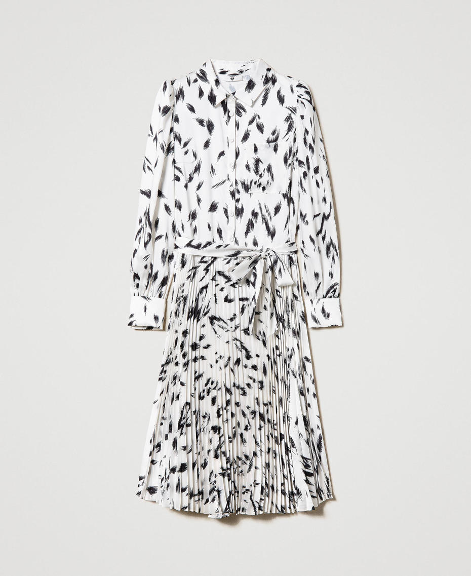 Robe mi-longue imprim&eacute;e