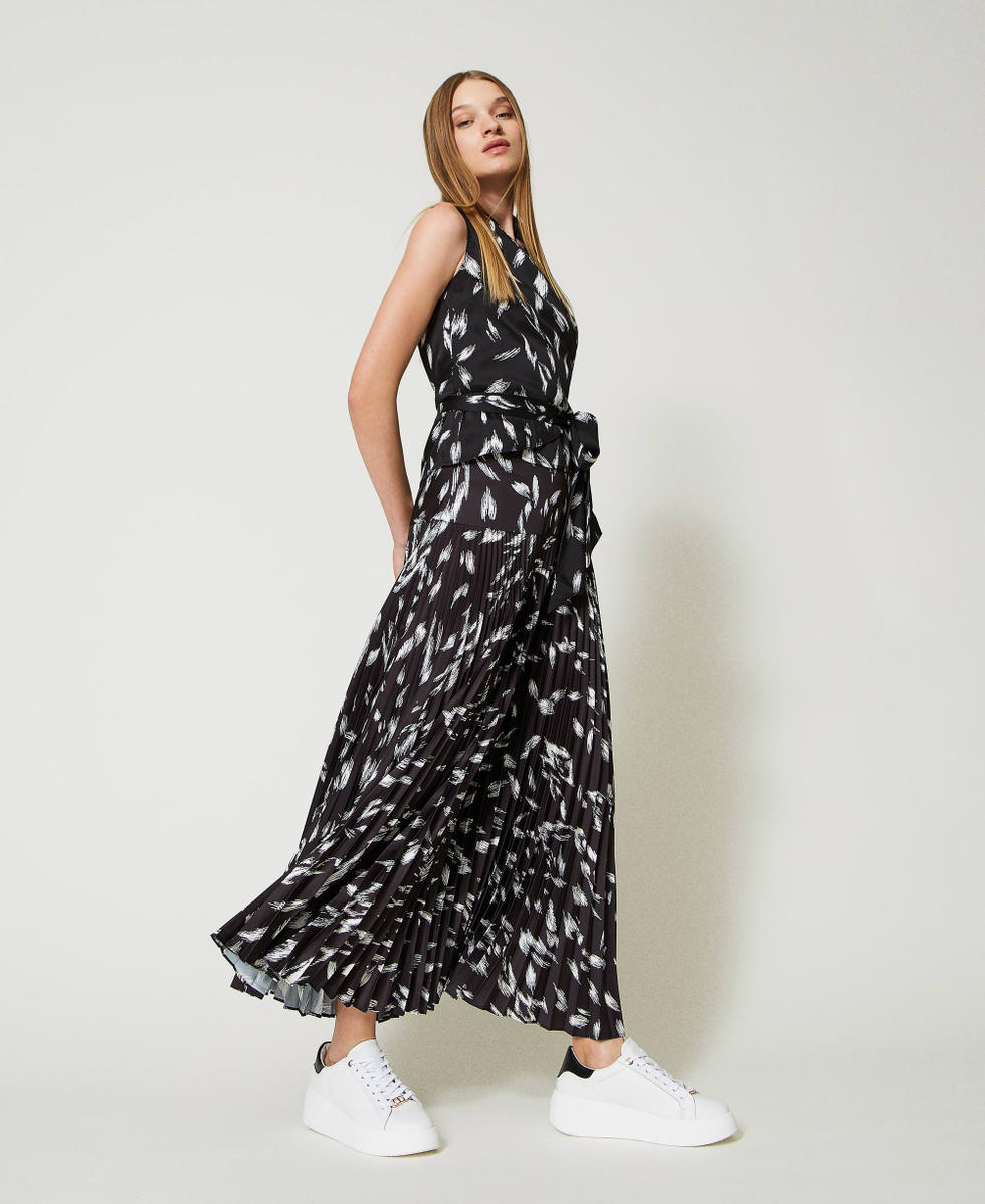 Gonna lunga stampata Donna Nero TWINSET Milano