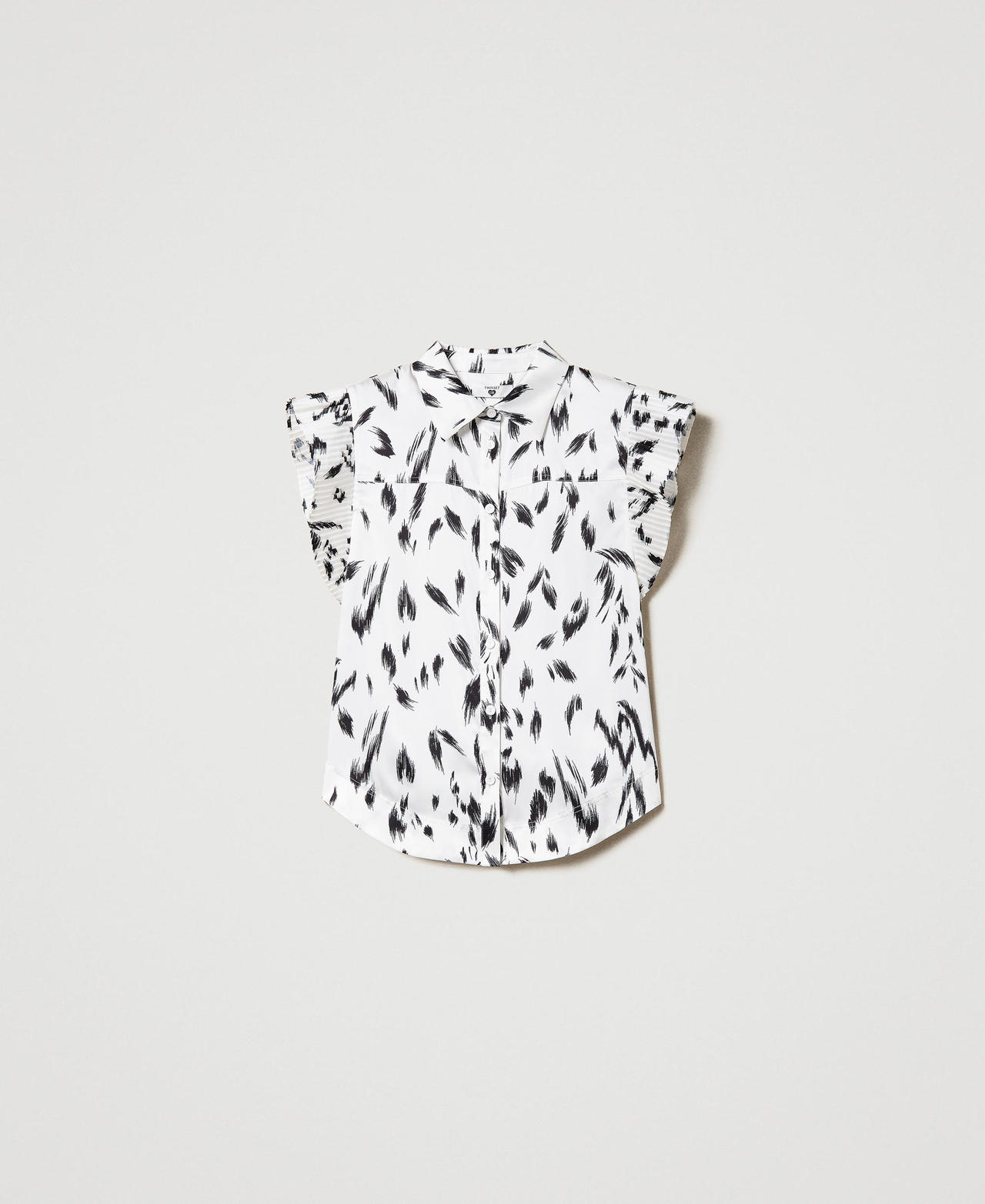 Рубашка из набивного крепдешина Принт Животный принт Сахар женщина 231LL21CC-0S