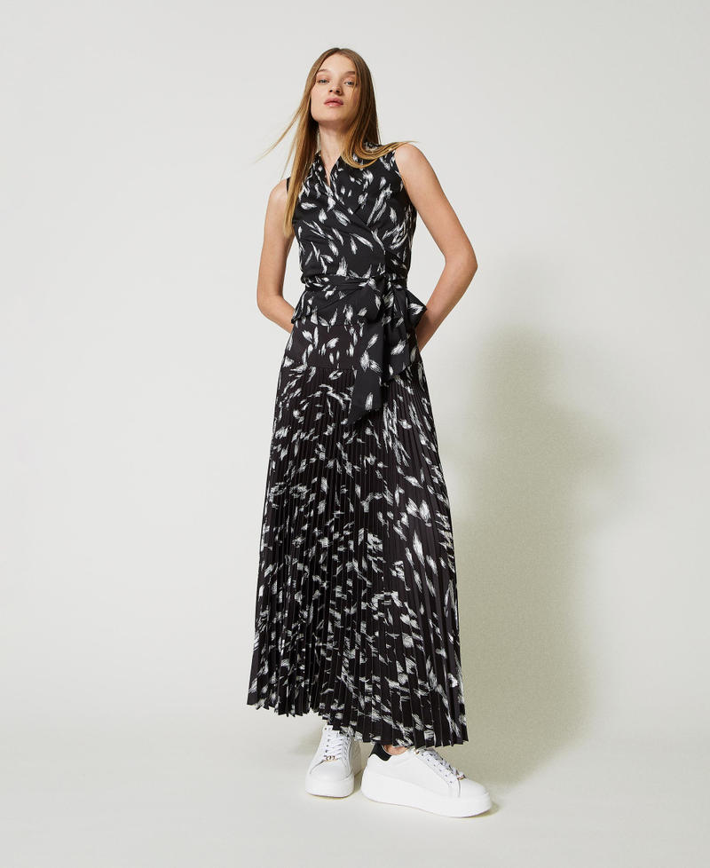 Printed cr&ecirc;pe de Chine top