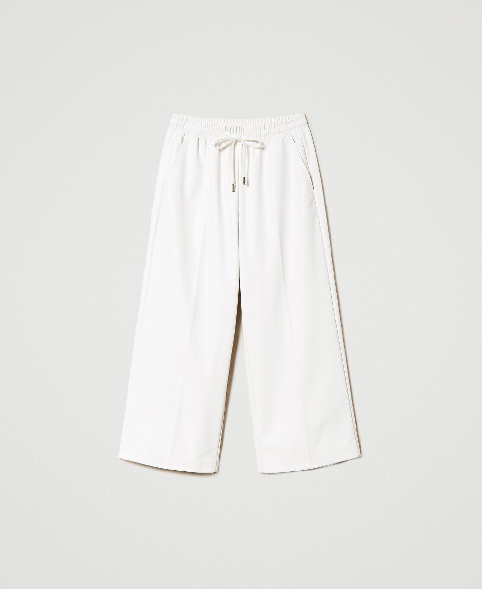 Pantalon ample effet cuir