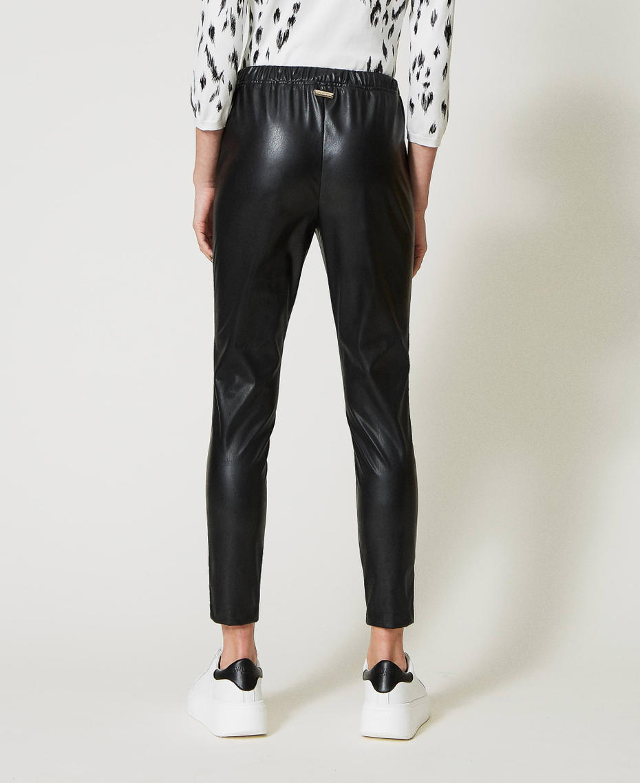 Leather-like leggings Black Woman 231LL22CC-03
