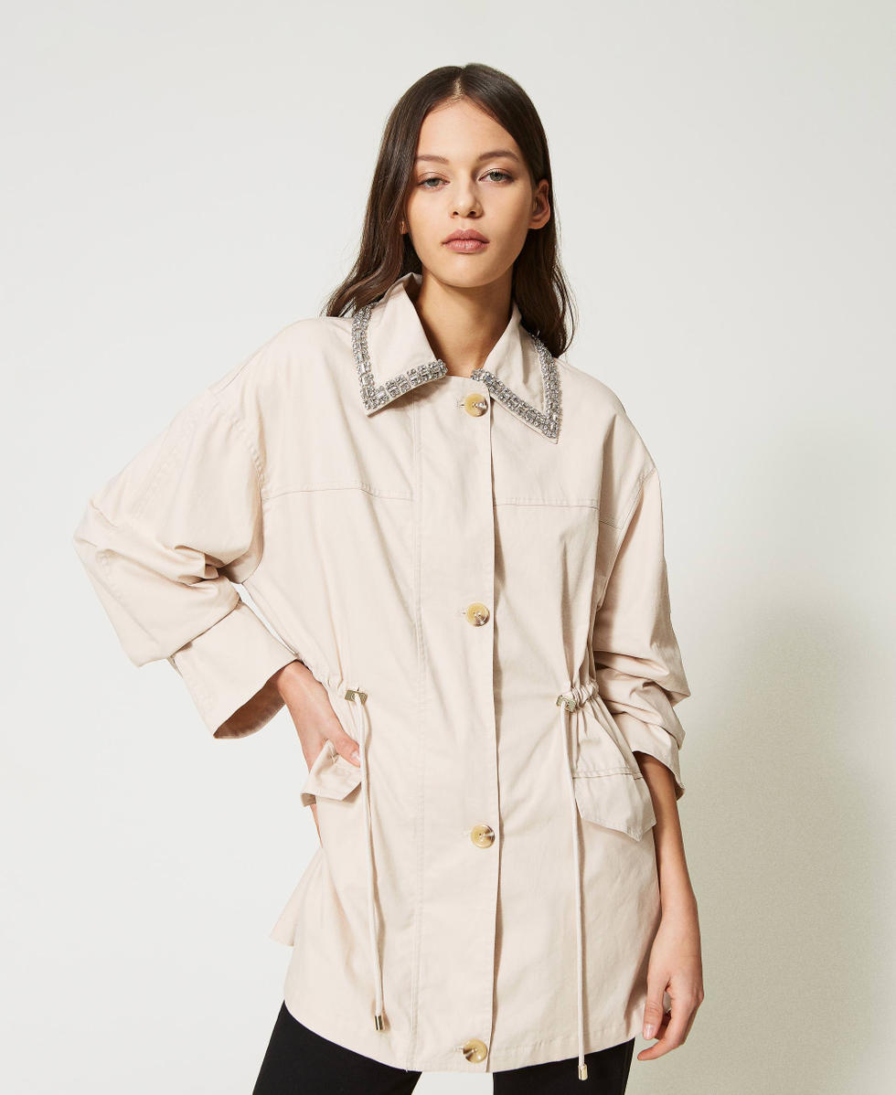 Short parka coat womens top