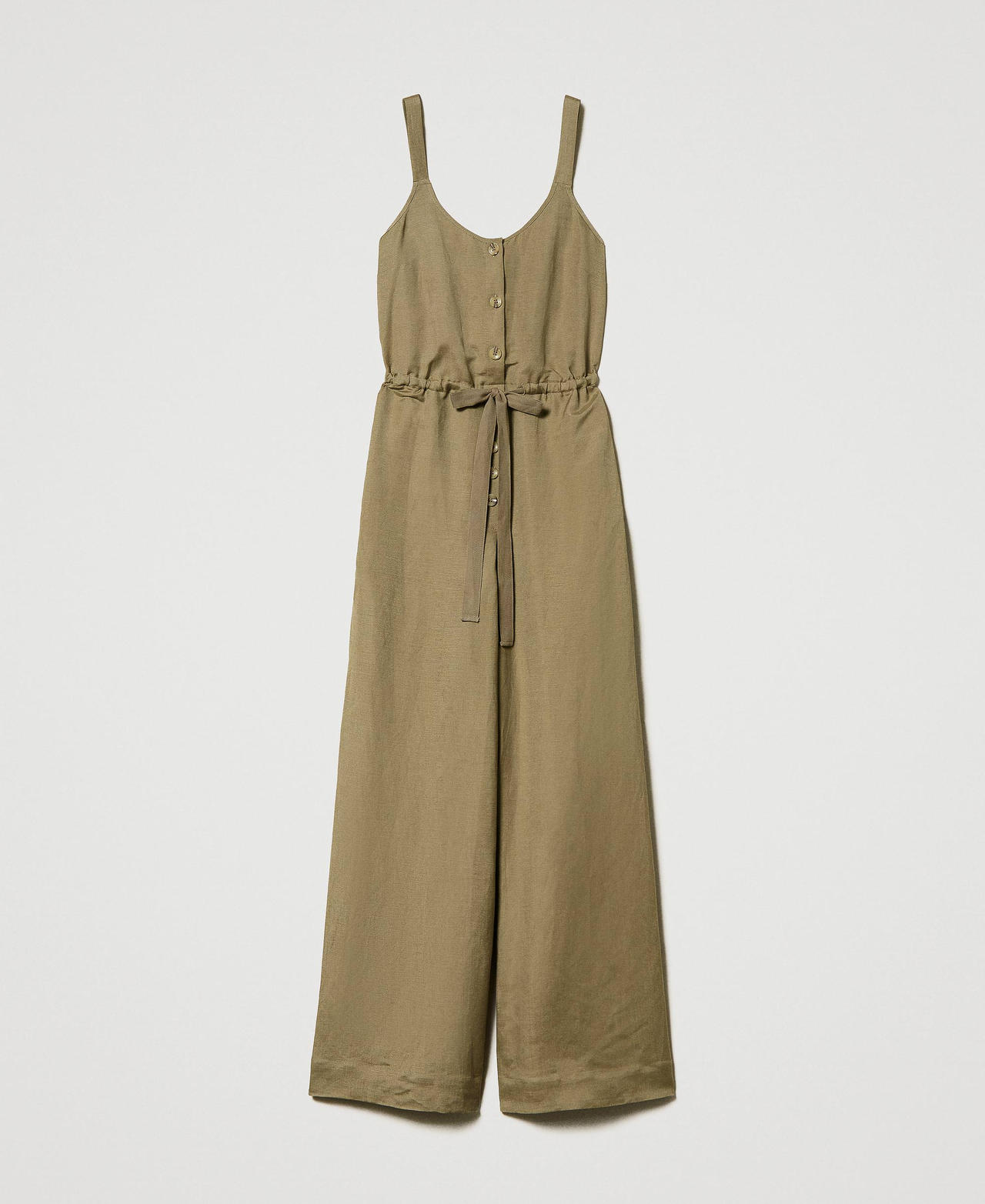 H&m linen blend jumpsuit cheap