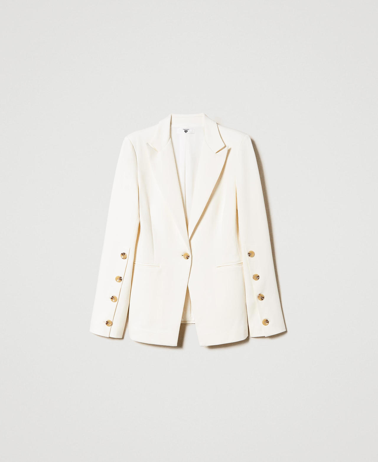 Blazer with decorative buttons Sugar White Woman 231LL29AA_00632_0S