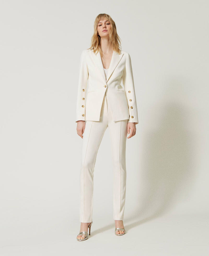 Blazer with decorative buttons Sugar White Woman 231LL29AA_00632_0T
