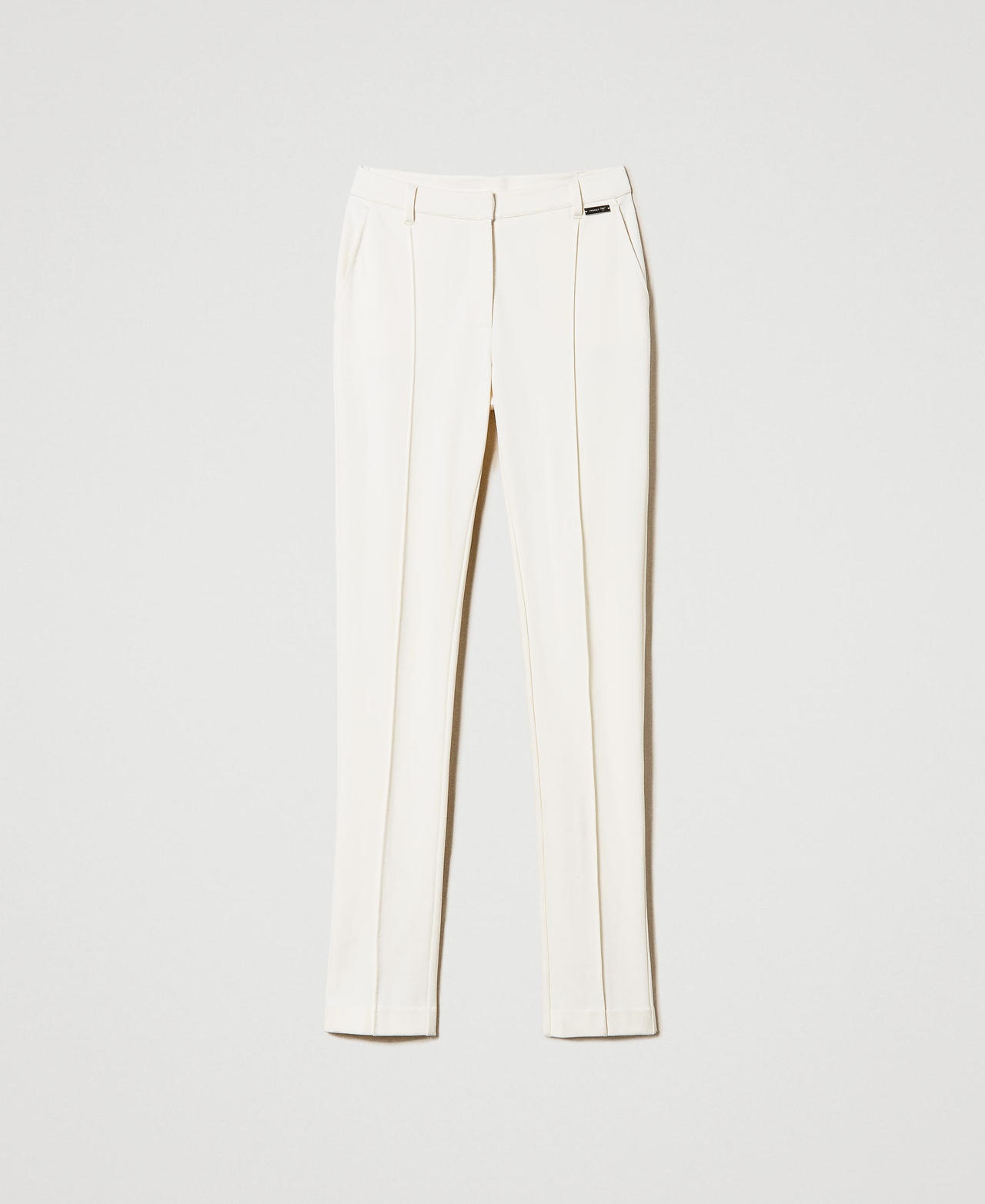 Pantalon cigarette avec fermeture éclair