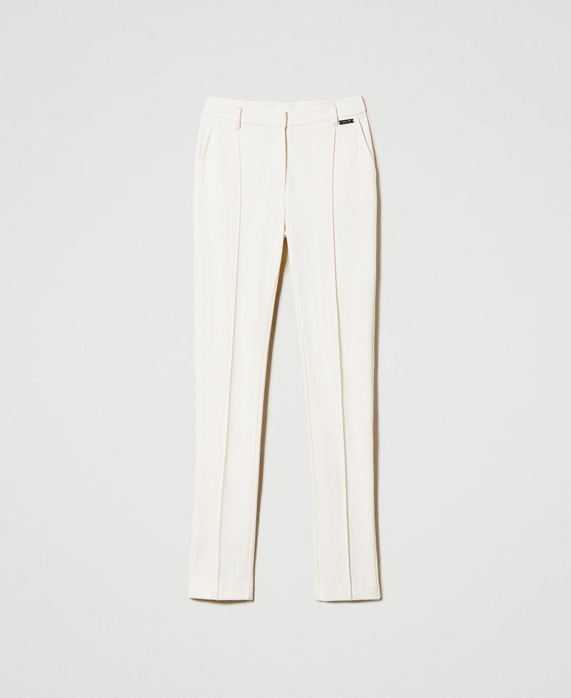 Pantalon cigarette avec fermeture éclair