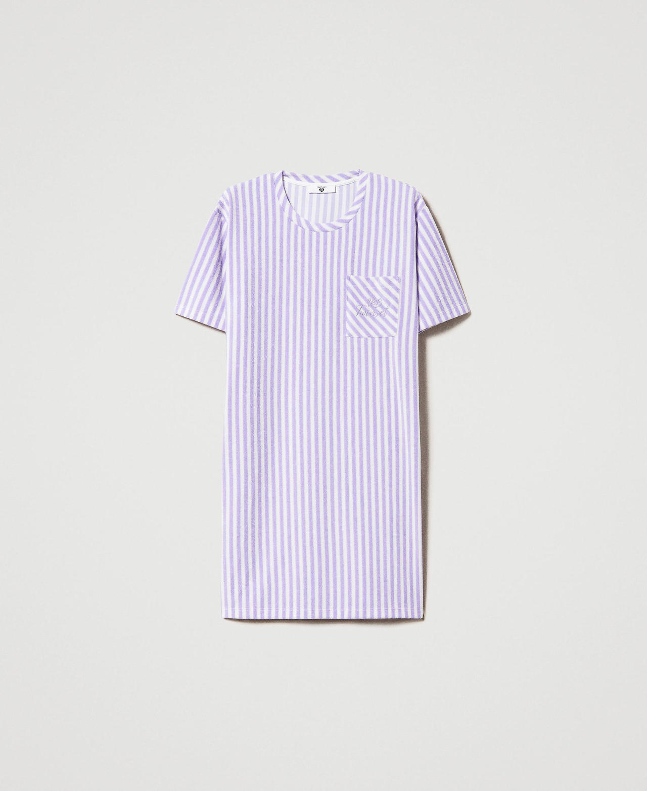Camicia da notte in spugna a righe