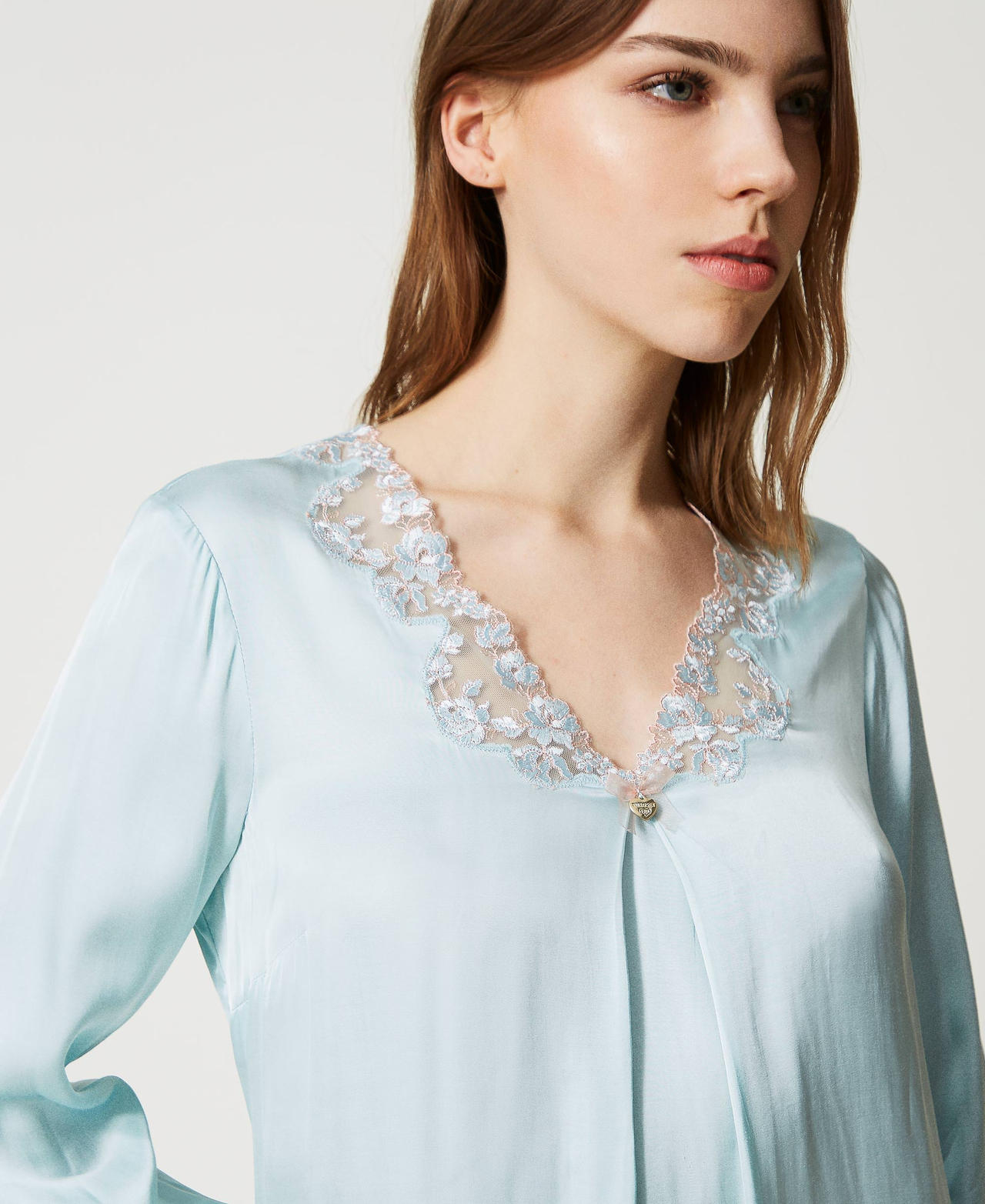Camicia da notte di raso sale