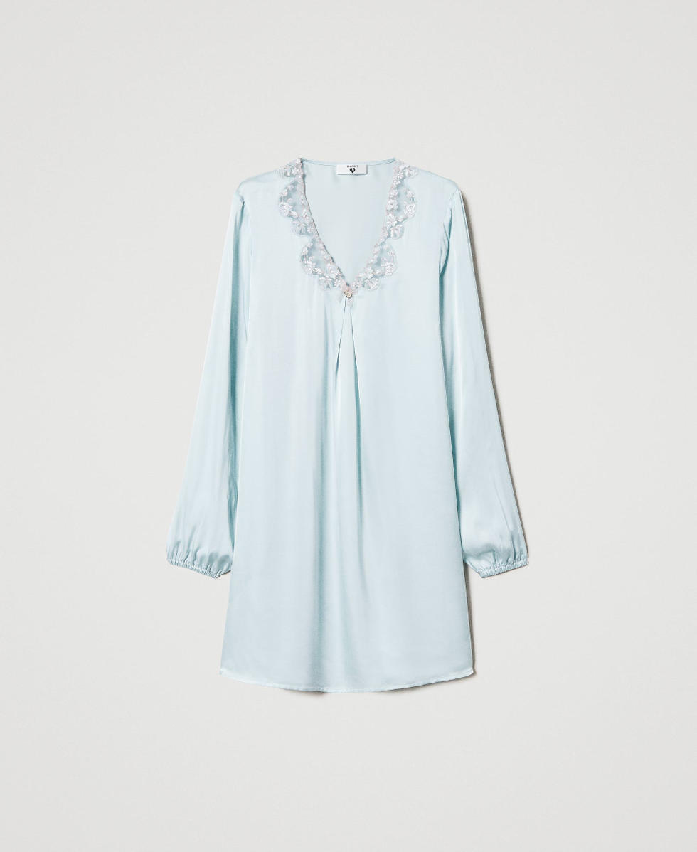 Satin and lace night gown