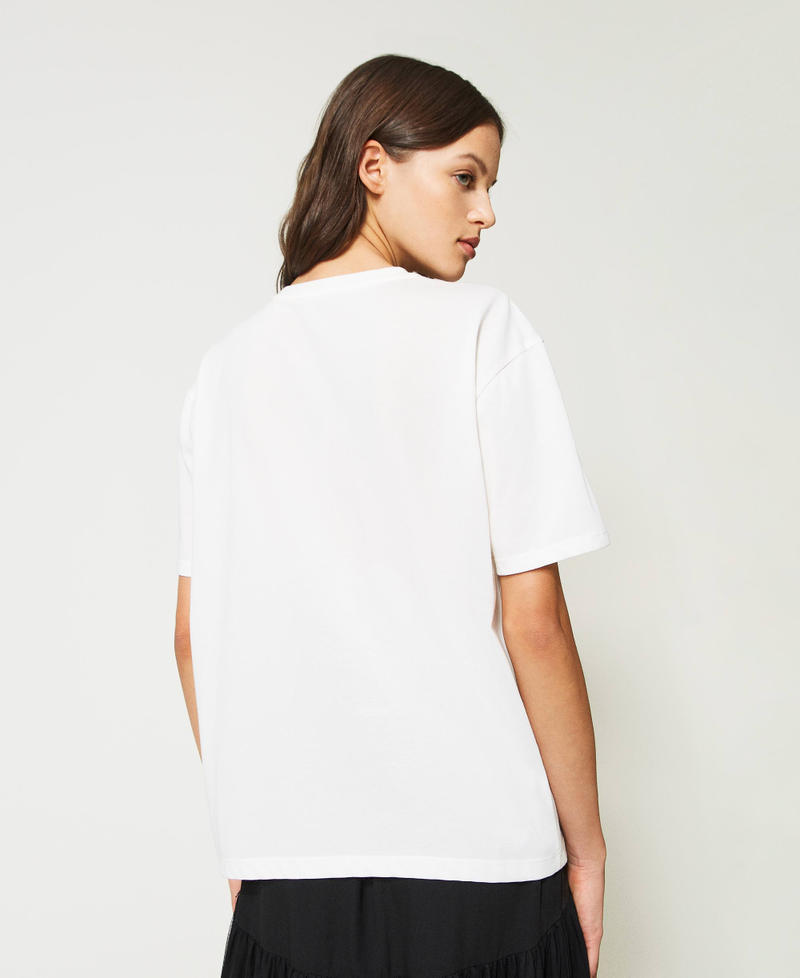 T-Shirt mit Margeritenprint Sugar Weiß Frau 231LL2QDD_00632_04