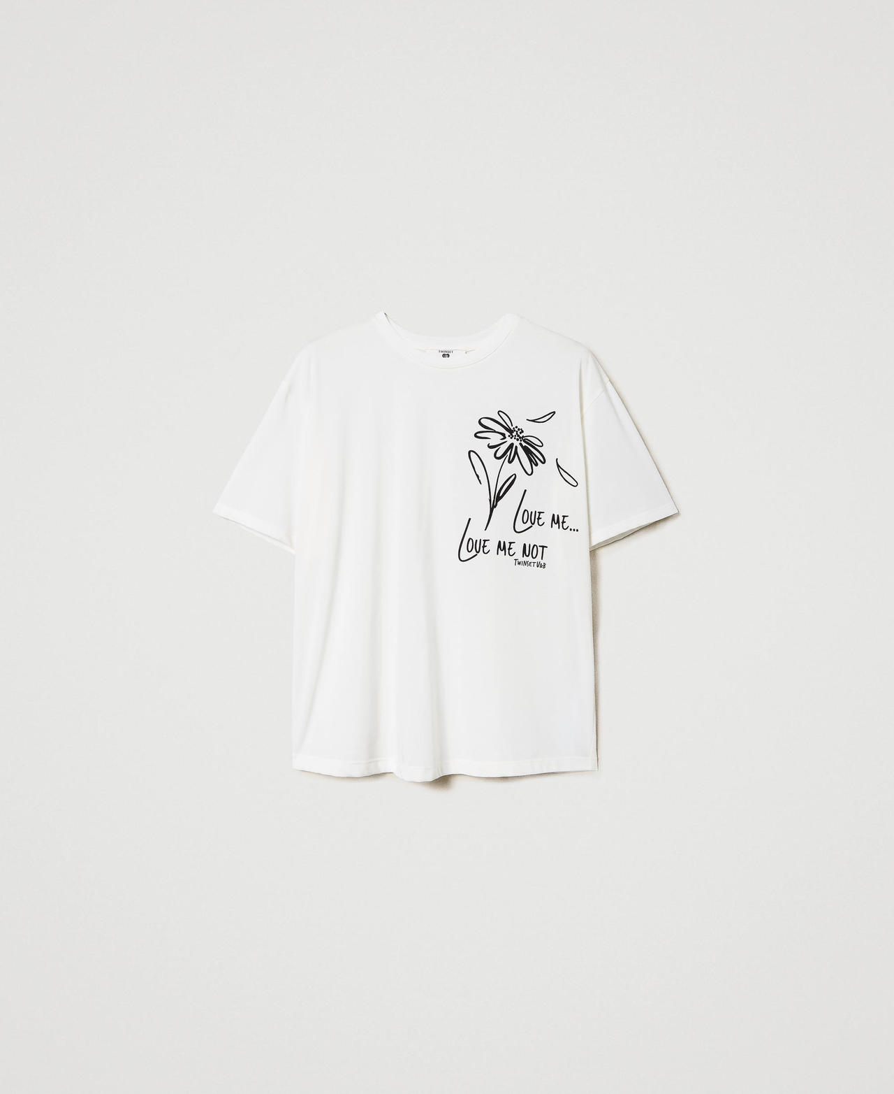 T-Shirt mit Margeritenprint Sugar Weiß Frau 231LL2QDD_00632_0S