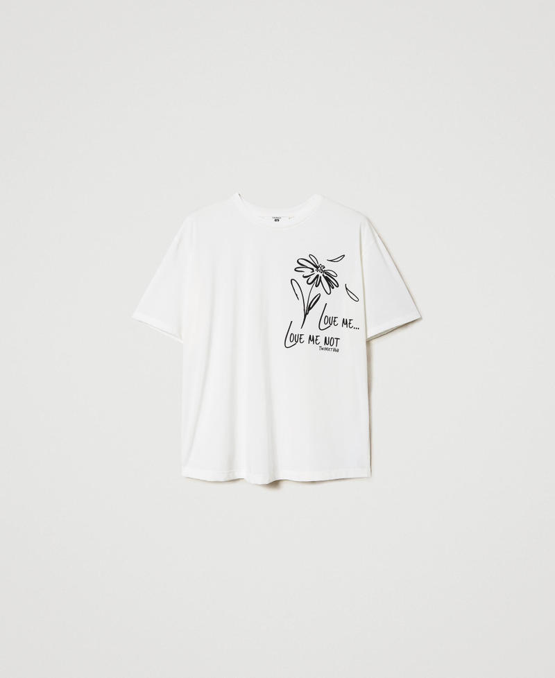 T-Shirt mit Margeritenprint Sugar Weiß Frau 231LL2QDD_00632_S0