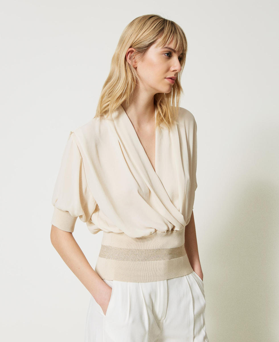 Blusa con tirantes de punto de l&uacute;rex