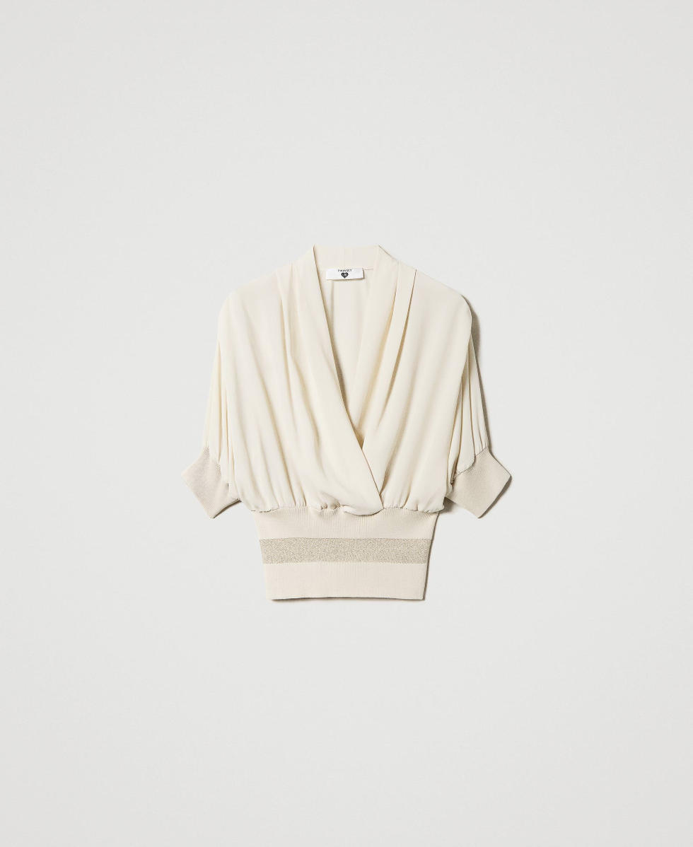 Blusa con tirantes de punto de l&uacute;rex