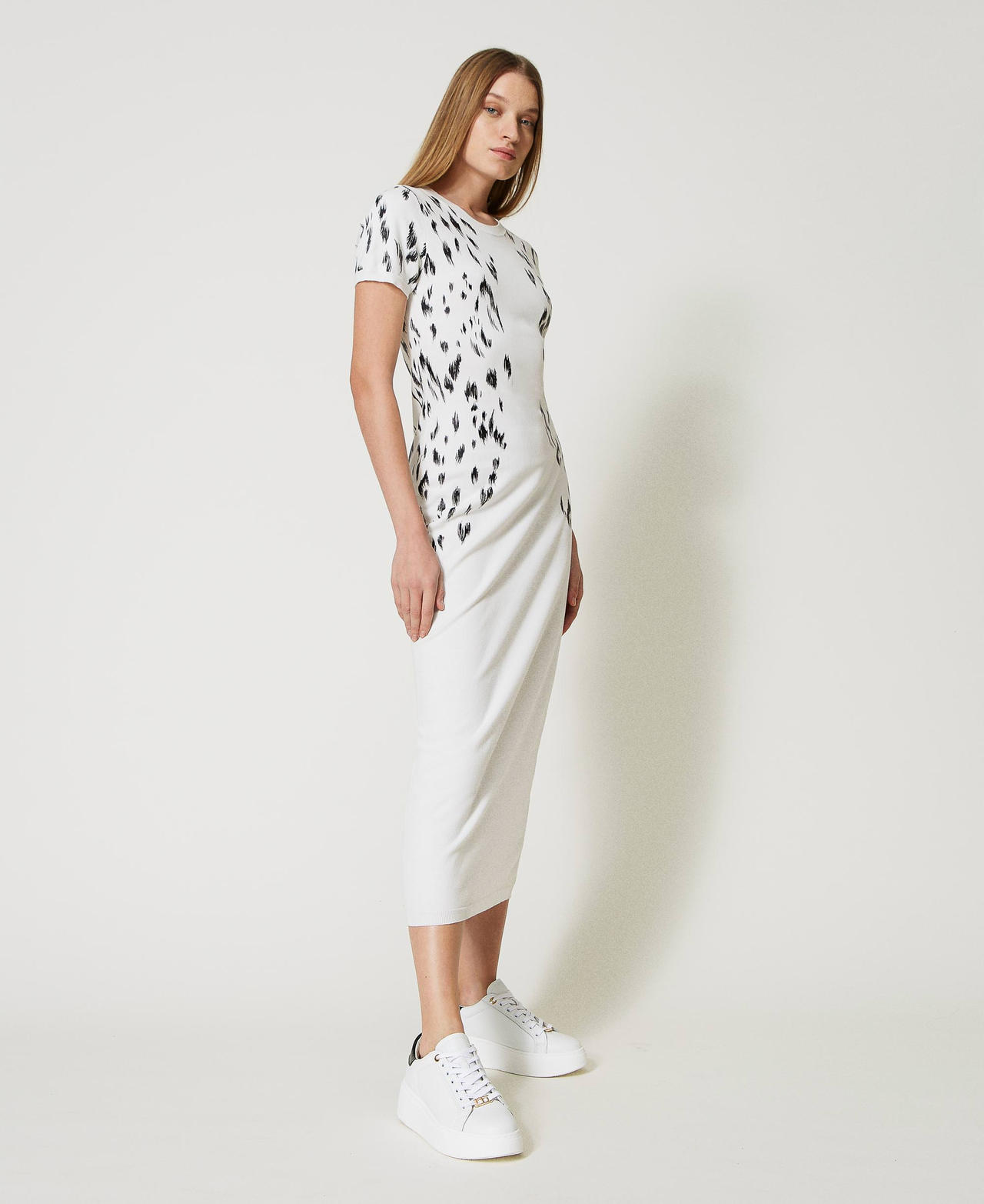 Animal print long dress