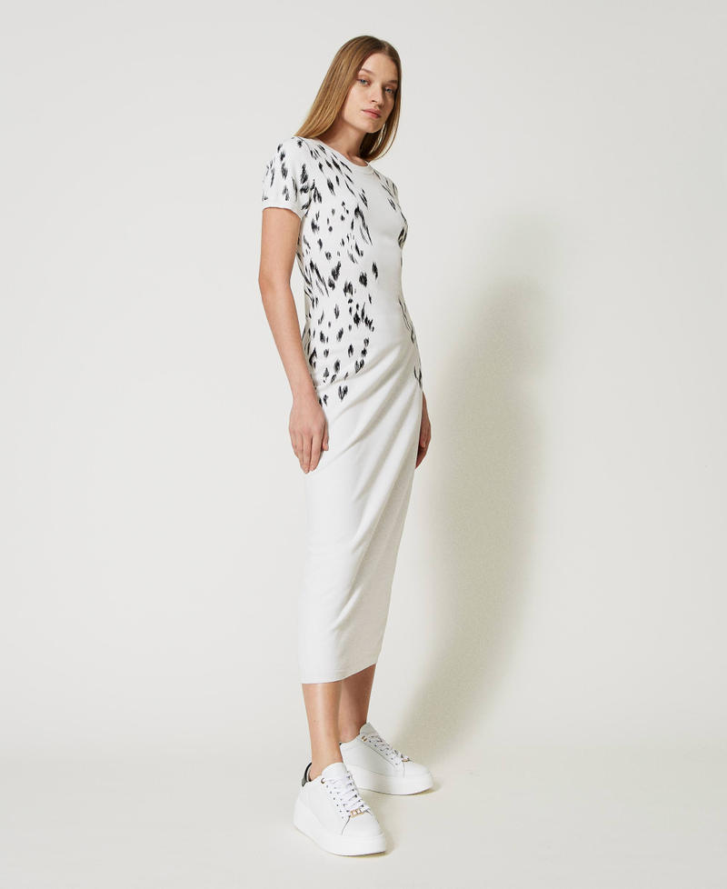 Animal print long dress