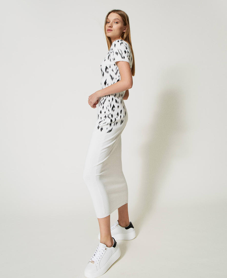 Animal print long dress