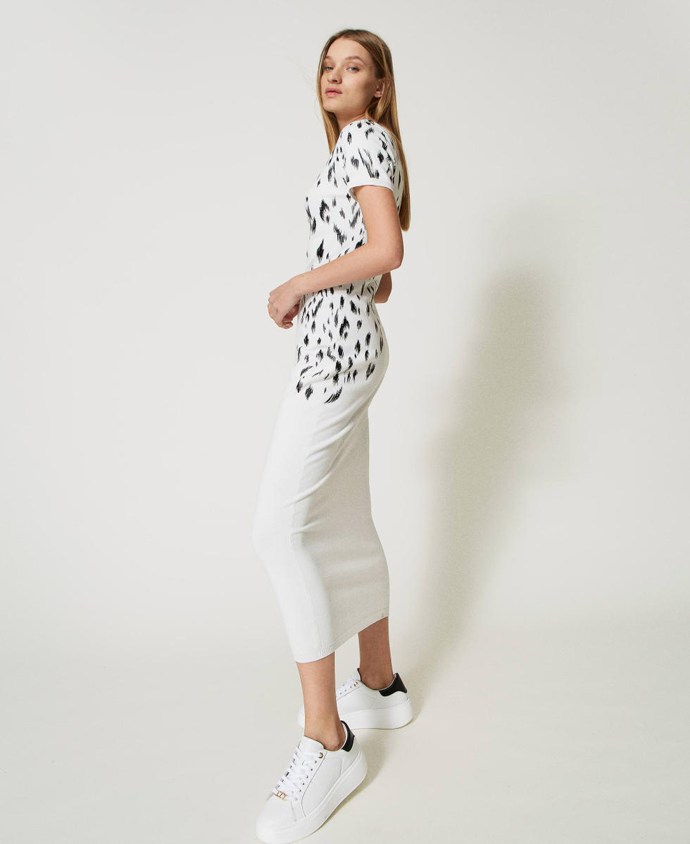 Animal print long dress