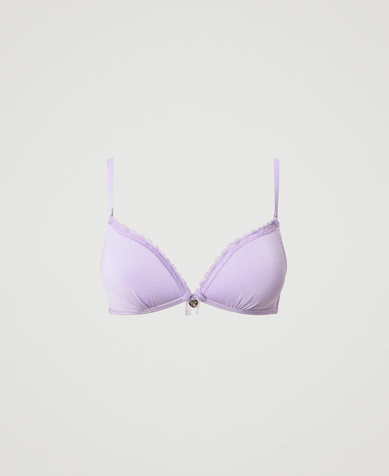 Triangle bra with lace