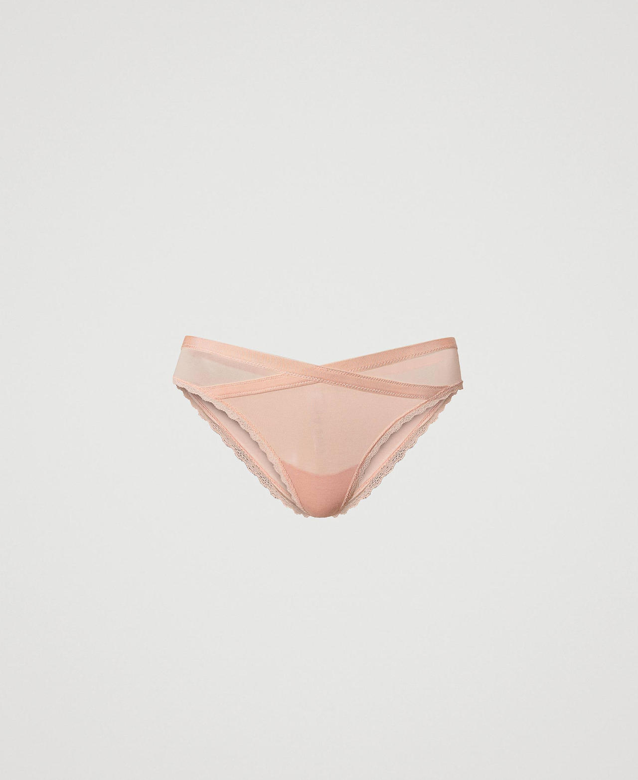 Brazilian briefs with tulle inserts