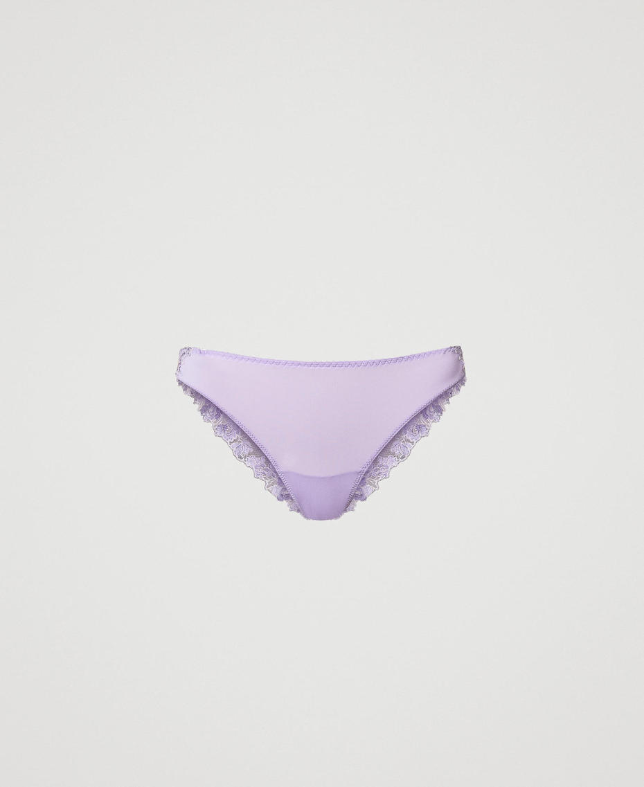 Slip br&eacute;silien en tulle brod&eacute; Bicolore Purple Rose/Rose Sugar Femme 231LL6E77_10424_S0