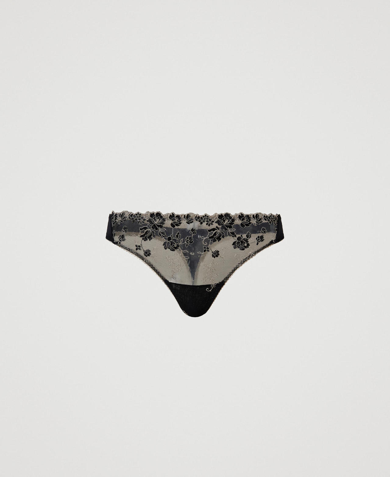 Slip perizoma in tulle ricamato