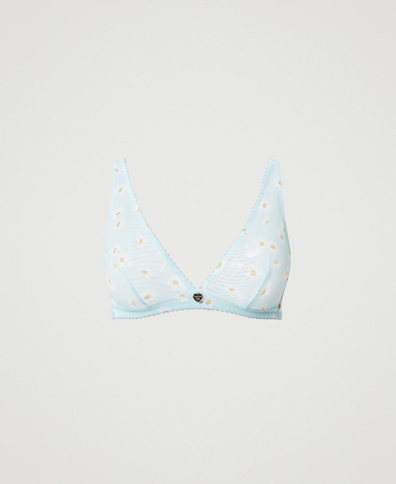 Triangle bra with daisy print Star Blue Daisy Print Woman 231LL6M22-0S