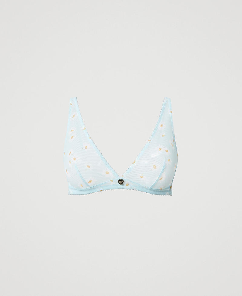 Triangle bra with daisy print
