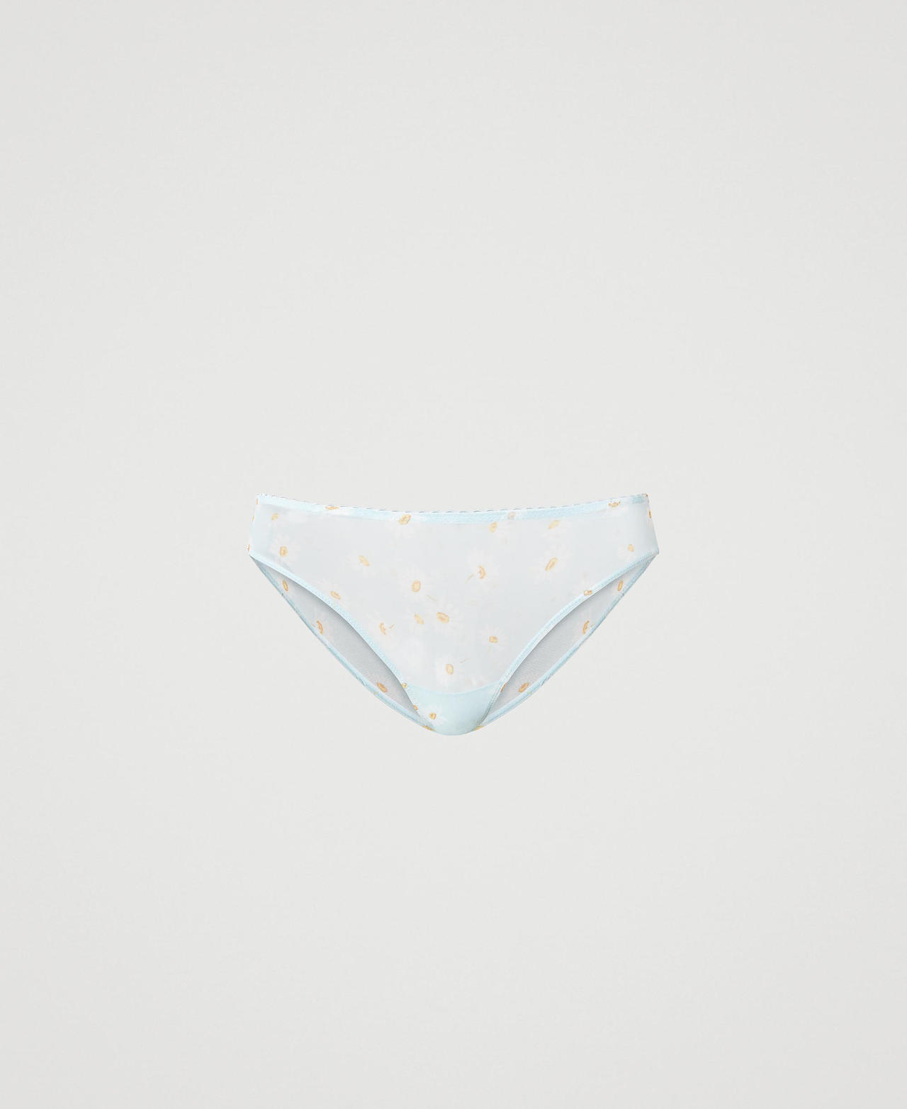 Tüllslip mit Margeritenprint Margeritenprint Star Blue Frau 231LL6M66_10408_0S