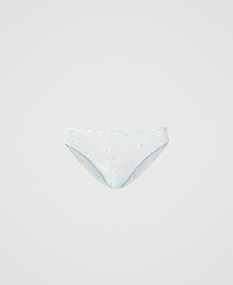 Tüllslip mit Margeritenprint Margeritenprint Star Blue Frau 231LL6M66_10408_0S