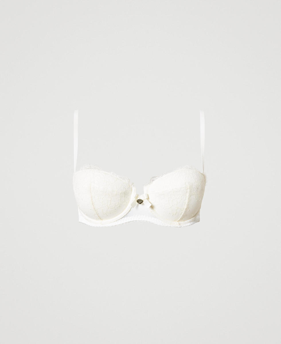 Lace padded bra - White - Ladies
