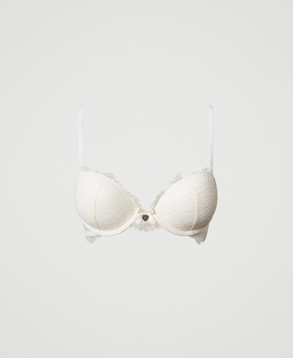 Lace push-up bra Woman, White | TWINSET Milano Lace push-up bra Woman, White | TWINSET Milano