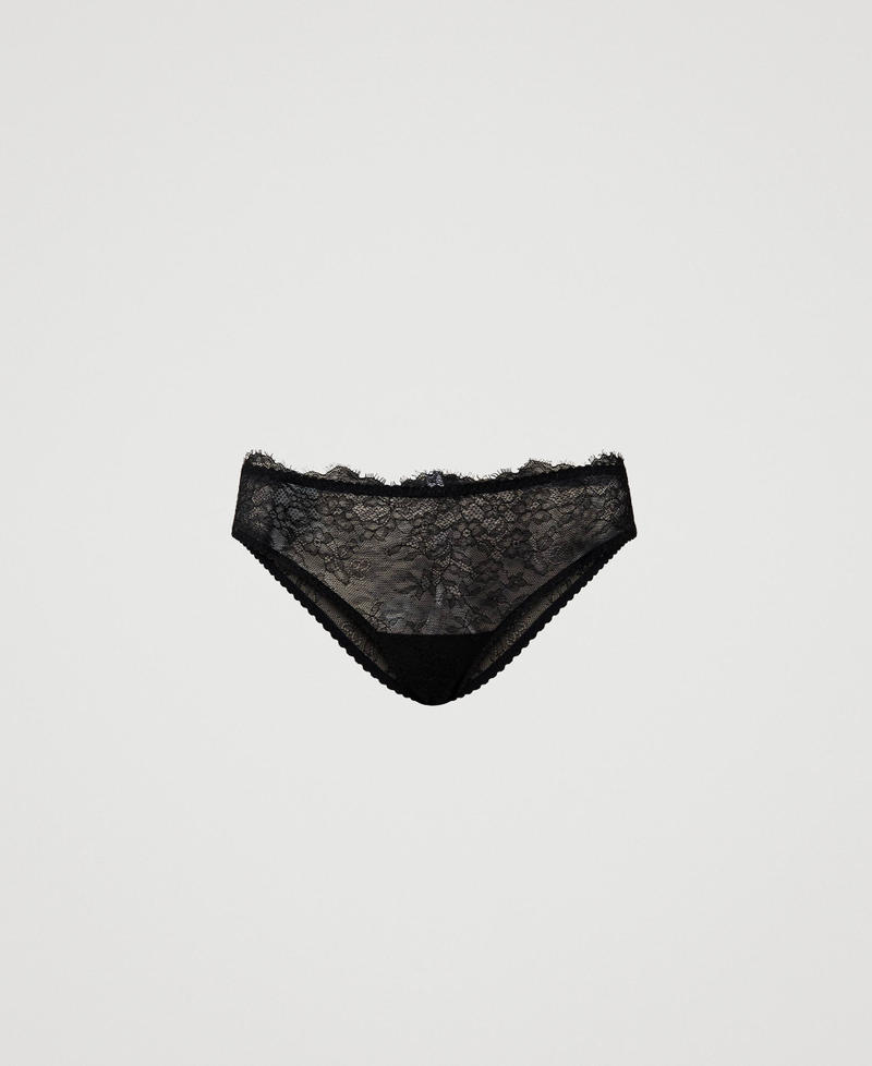 Slip en dentelle festonnée