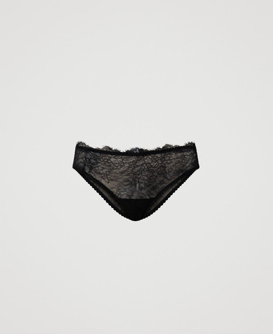 Scalloped lace briefs Black Woman 231LL6N66-0S