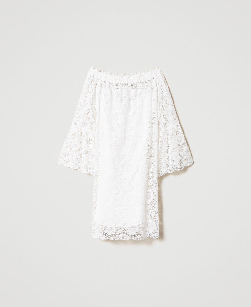 Caftan court en dentelle macramé
