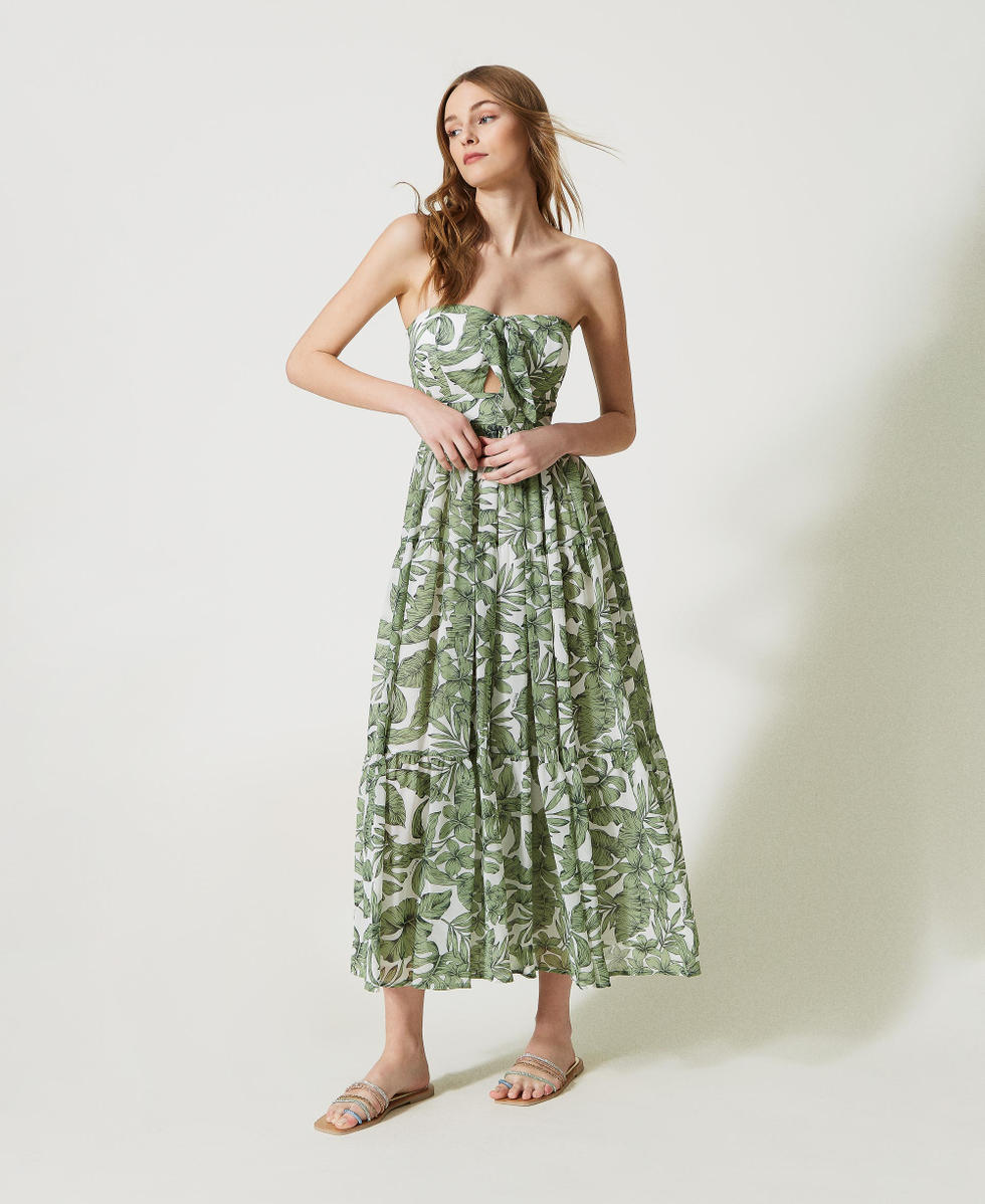 Abito verde twin set top
