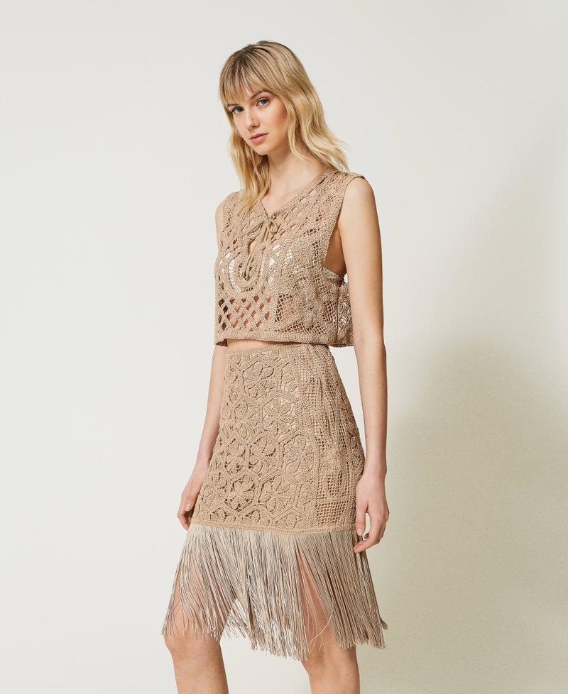 Macramé skirt with fringes