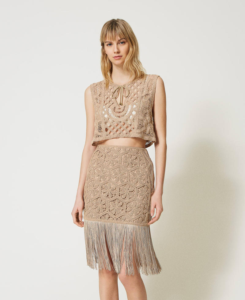 Macramé skirt with fringes