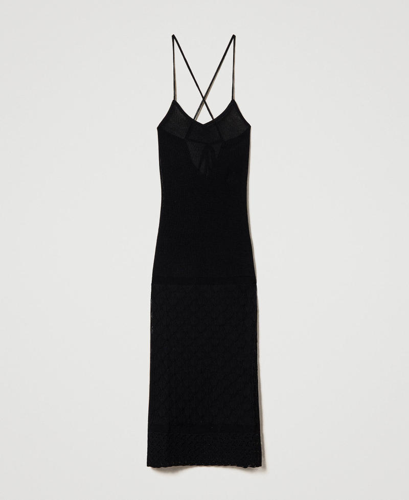 Long dress with shoulder straps and slits
