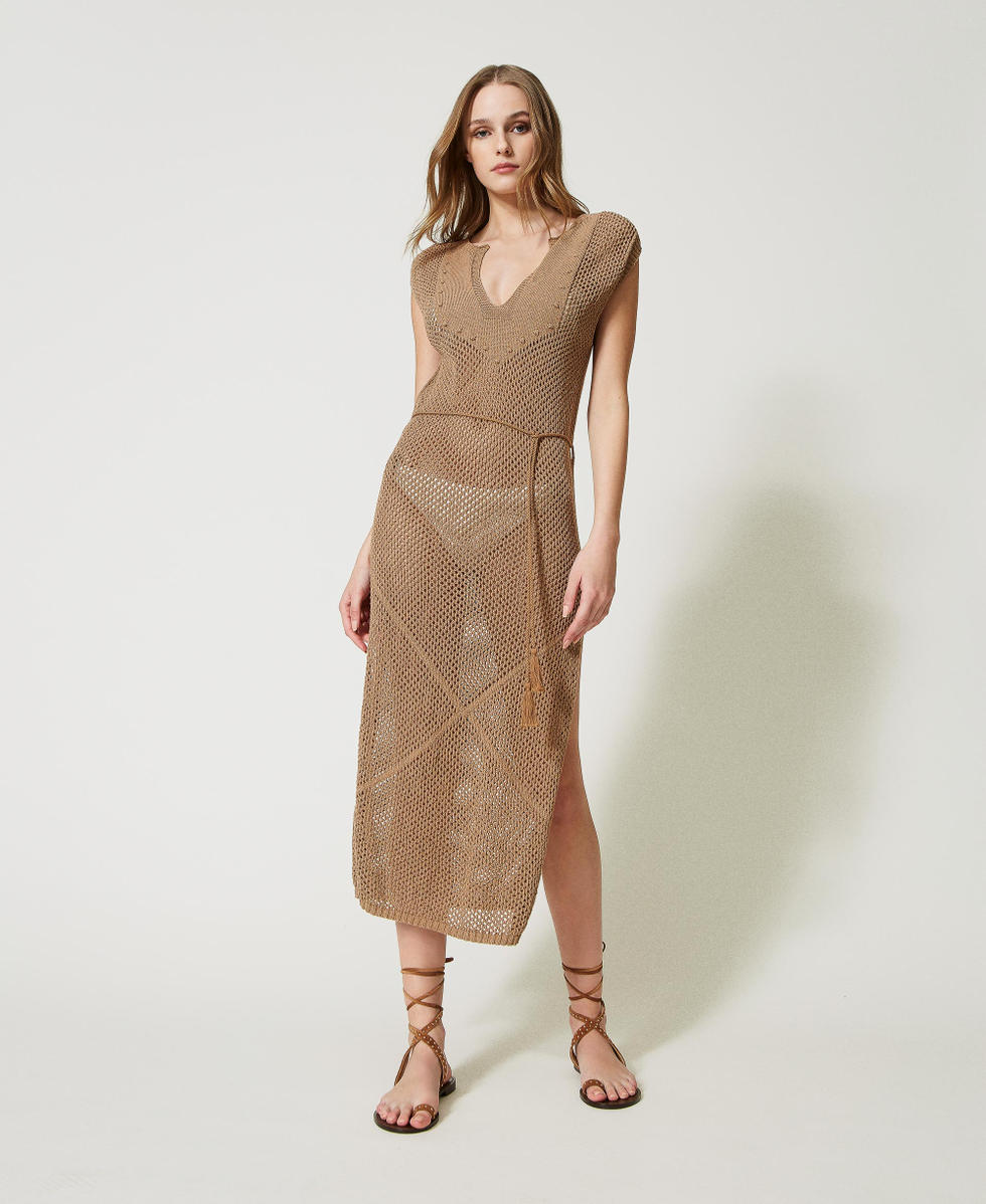 Nahtlos gearbeitetes Netzkleid