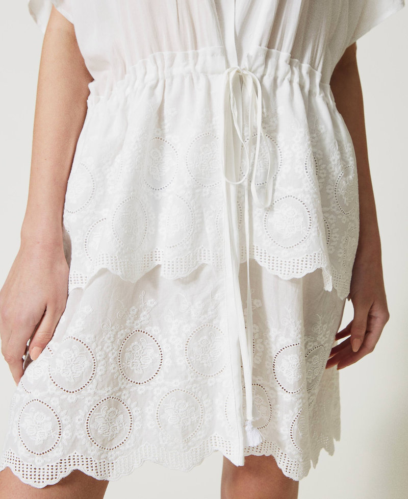 Flounced kaftan with belt Off White Woman 231LM4Z11_00526_04