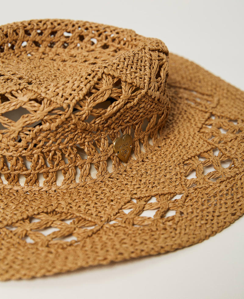 Straw-like openwork hat Straw Woman 231LM4ZMM_00193_02