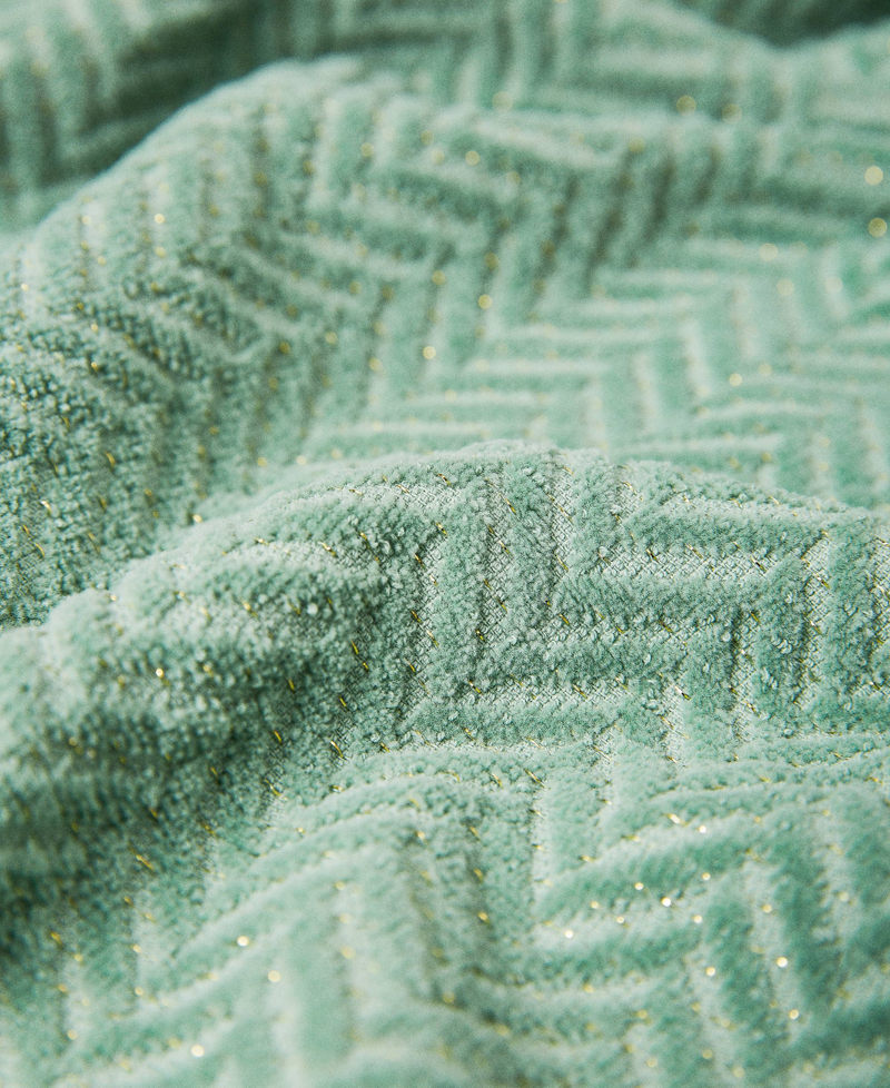Пляжное махровое полотенце с жаккардовым логотипом Жаккард Елочка Зеленый "Зеленый Черепаховый" женщина 231LM4ZQQ-02