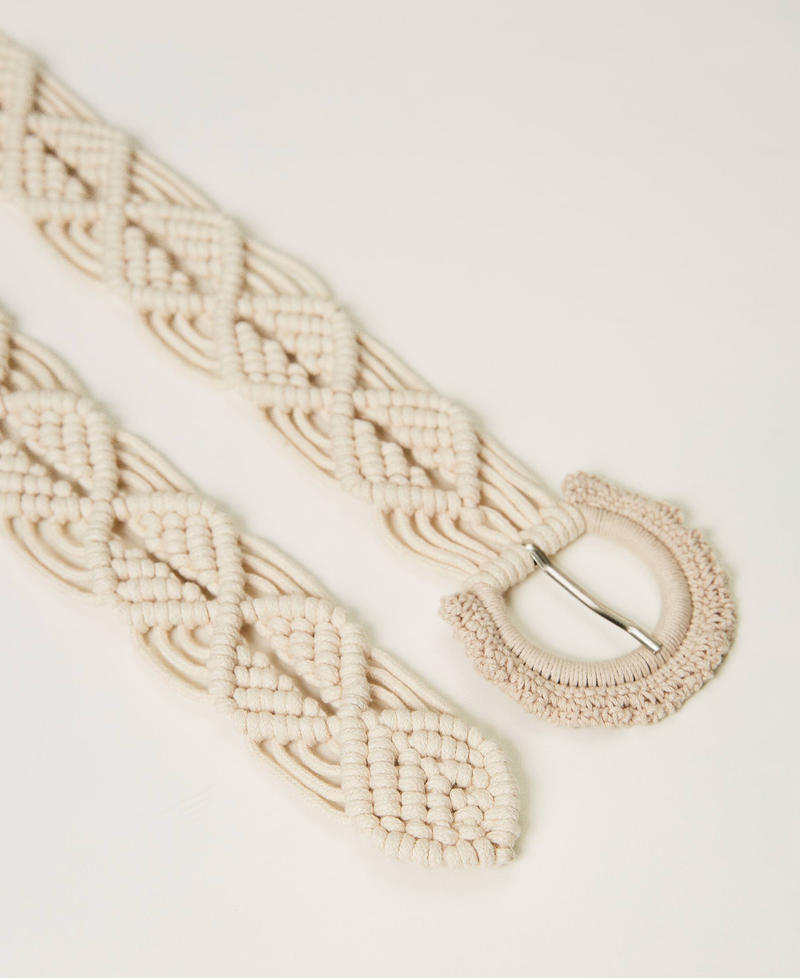 Ceinture en corde tressée avec logo