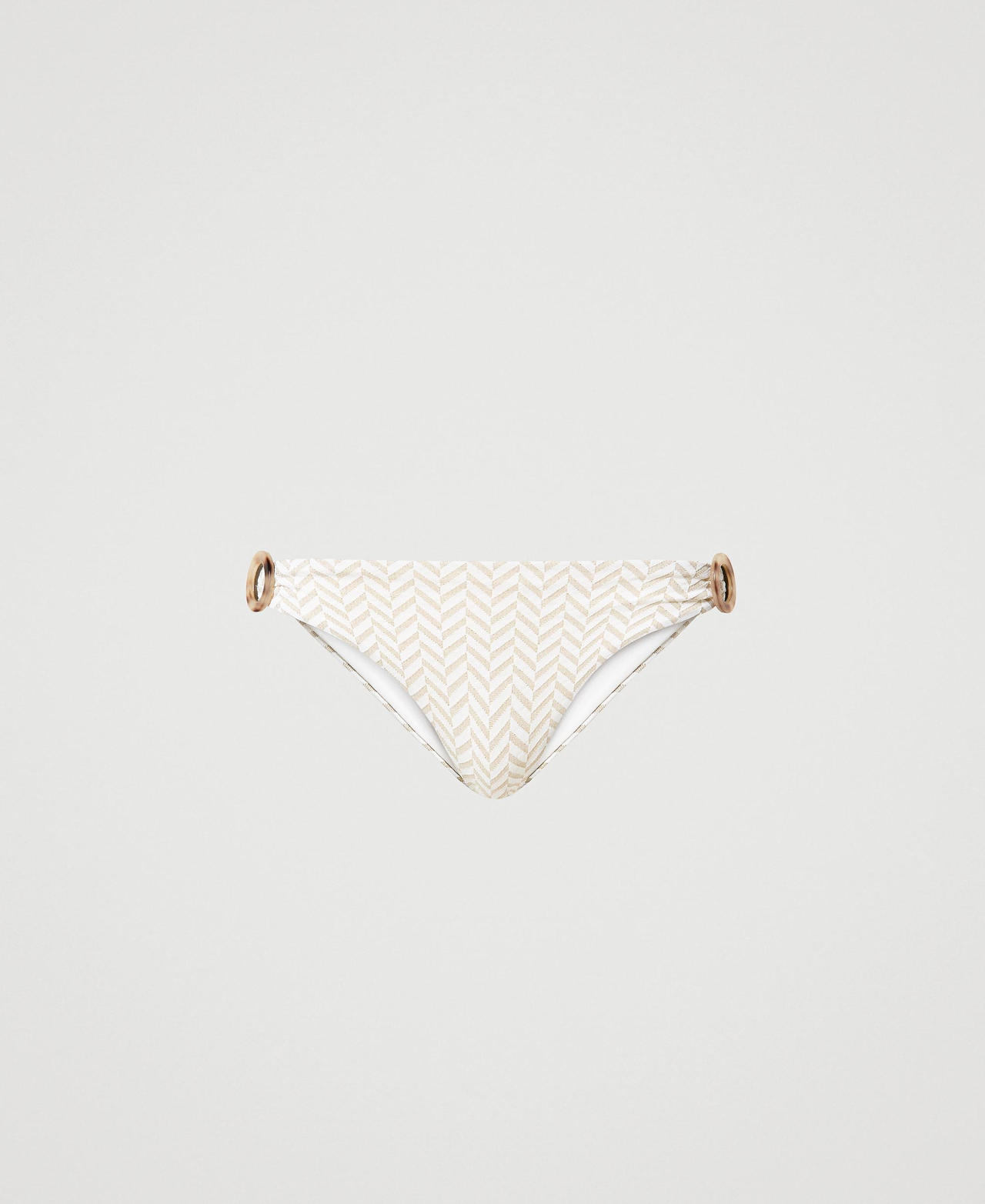 Jacquard Brazilian bikini bottom with chevron pattern