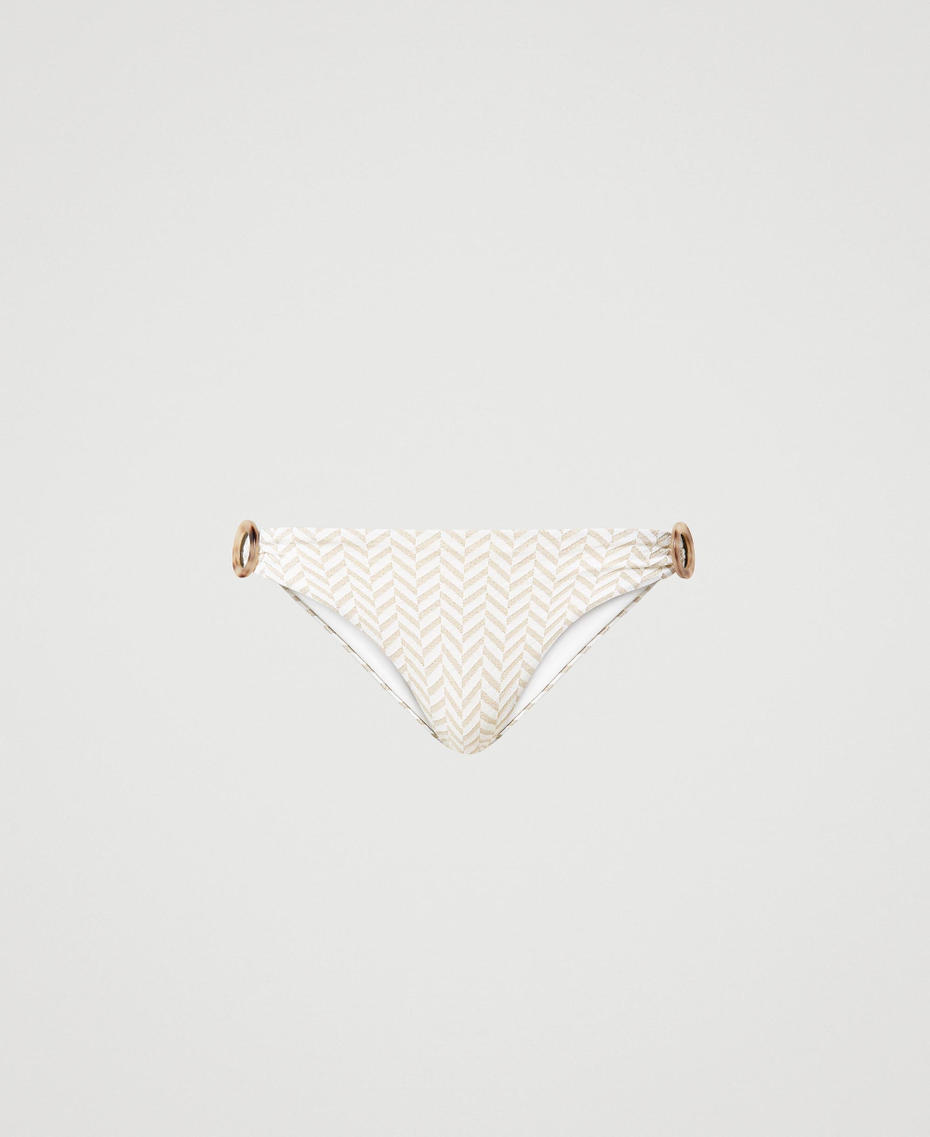 Jacquard Brazilian bikini bottom with chevron pattern