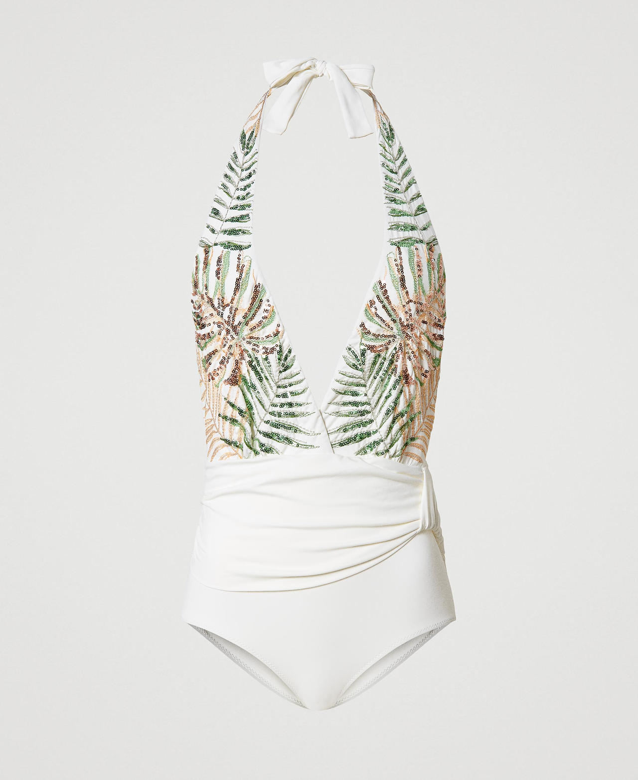 Maillot de bain une pièce avec broderie et sequins